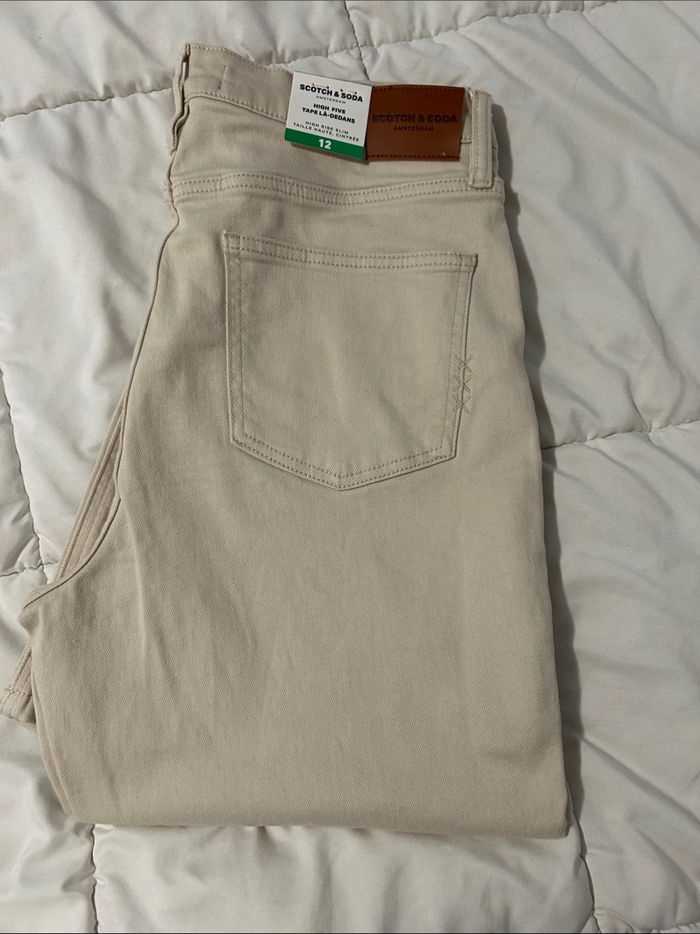 Scotch & Soda Light Beige high-Rise Jeans